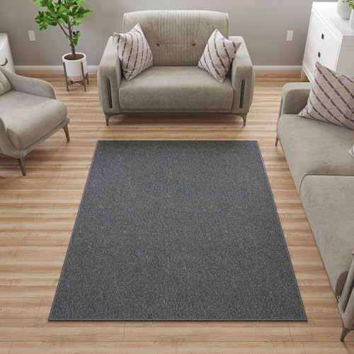 Ottomanson 6'6" x 10' Ultra-Thin Area (Black)