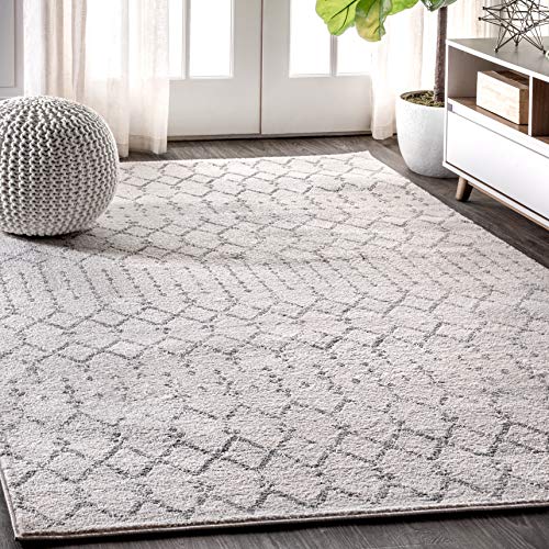 JONATHAN Y Boho Vintage Diamond Cream/Gray Indoor Area Rug 10X13 ft, Moroccan Hype for Living Room, Bedroom, Kitchen, Office, Easy-Cleaning, High Traffic, Pet-Friendly, Non-Shedding (MOH101B-13)