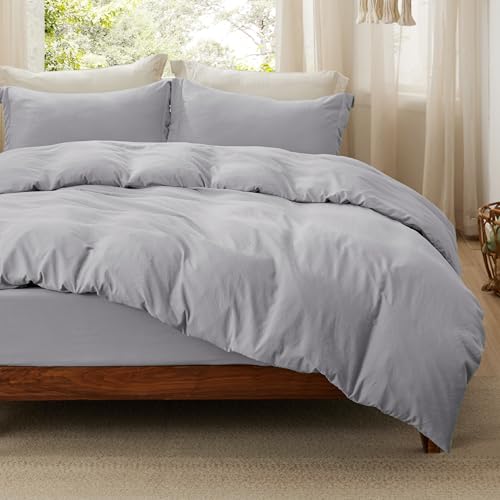 Bedsure Duvet Cover King Size with Fitted Sheet
