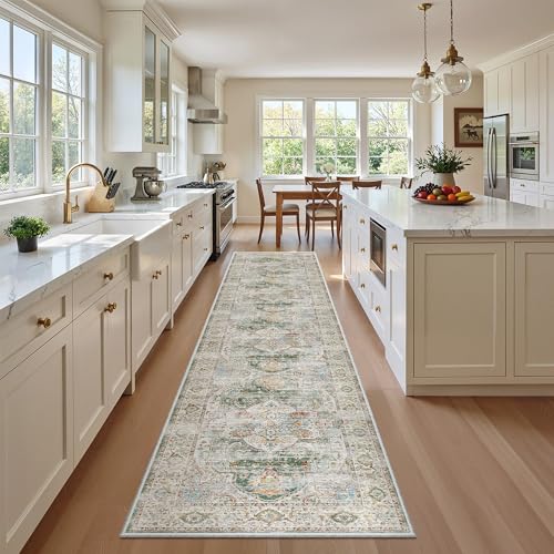 Madane Runner Rug (Green, 2 x 10)