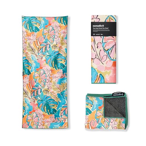 Nomadix Original Towel - Perfect for Beach, Pool, Travel, Camping, Yoga - Made With Recycled Materials - Super Absorbent - Sand Resistant - Jungle - 72.5x30