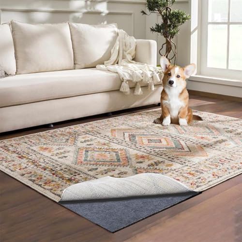 Waterproof Rug Pad, 2x20 ft Area Rug Non-Slip Carpet Pad, Non-Slip Rug Pads for All Floors and Finishes, Felt Pad for Hardwood Floors, Keeps Carpets in Place Soft and Safe