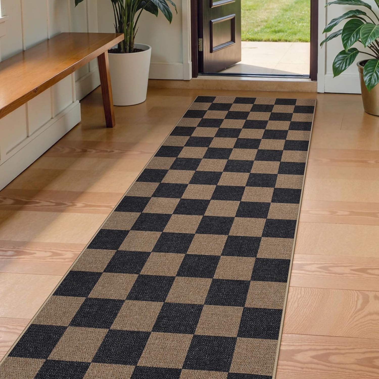 Lahome Checkered Easy Jute 2x8 Runner