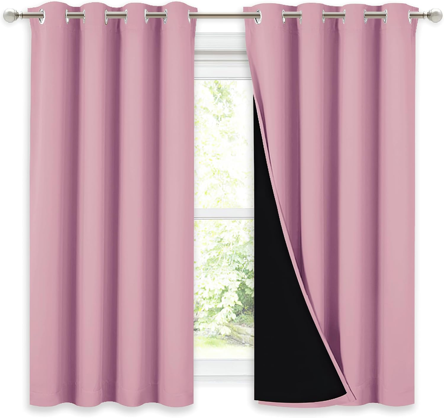 NICETOWN 100% Blackout Curtains (52x54)
