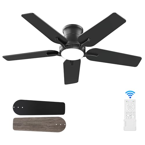 POCHFAN 42 Inch Black Ceiling Fan