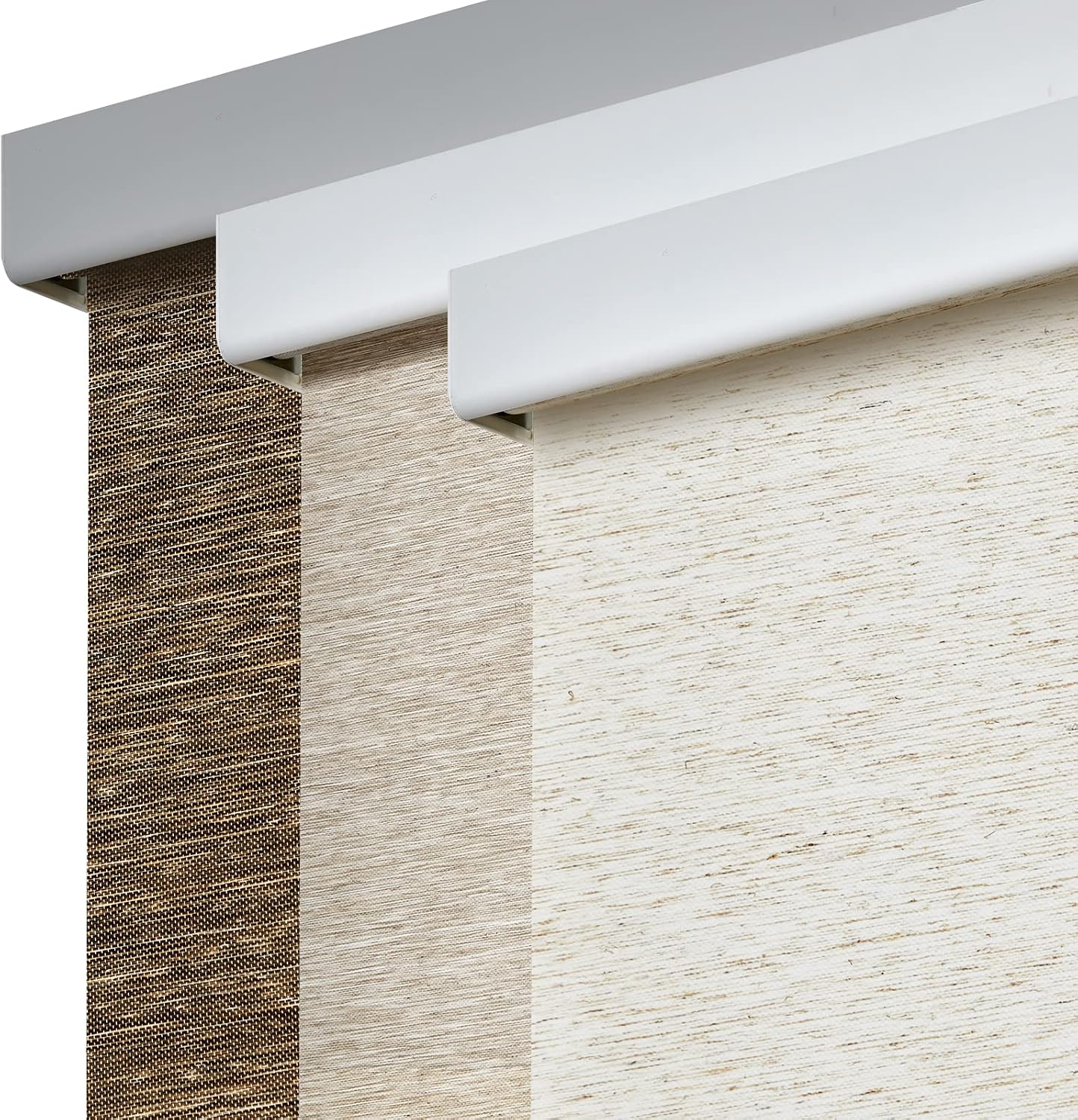 Persilux Light Filtering Roller Blinds for Indoor Windows, Natural Woven UV Protection Thermal Insulated Cordless Roller Shades for Window Blinds for Home Office Sliding Doors (Cream 41" W x 72" H)