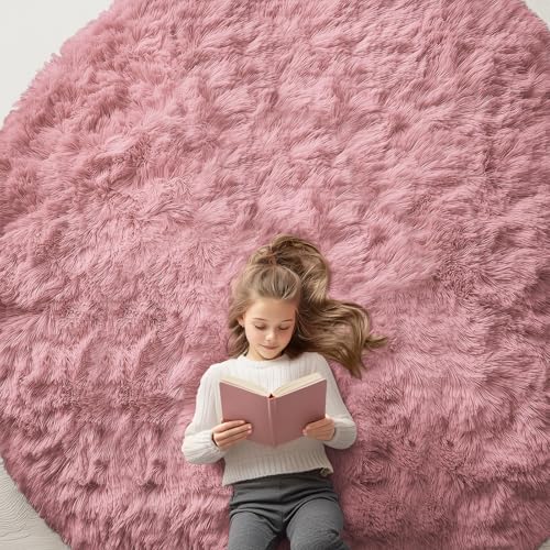 OLANLY Pale Pink 8 ft Round