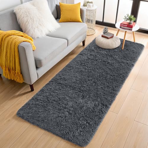 OLANLY 2x8 Machine Washable Runner (Grey)