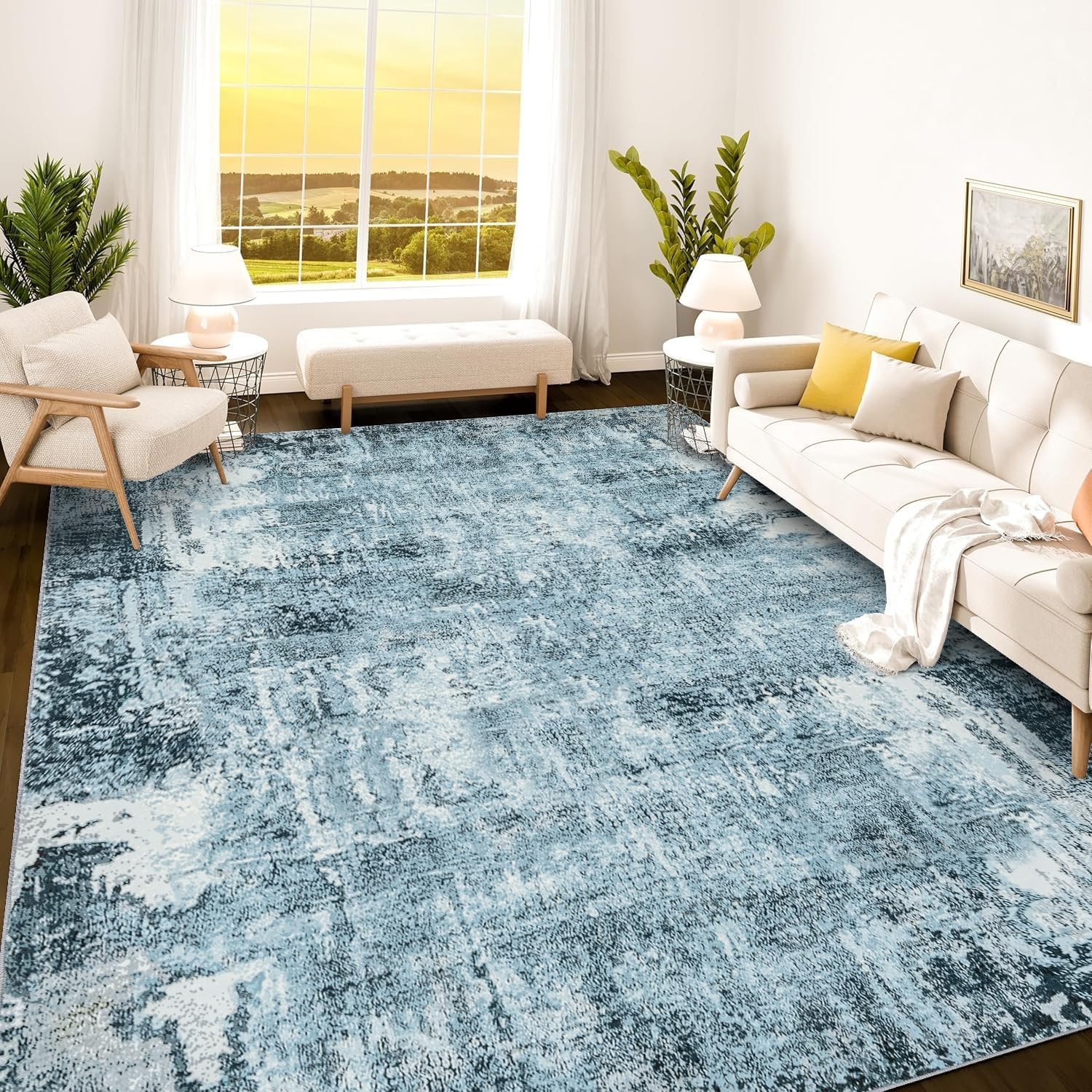 Istana Blue Area Rug 9x12