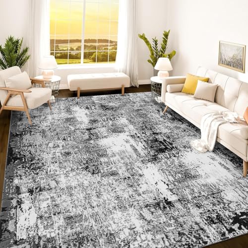 Istana 8x10 Area Rug - Grey Black