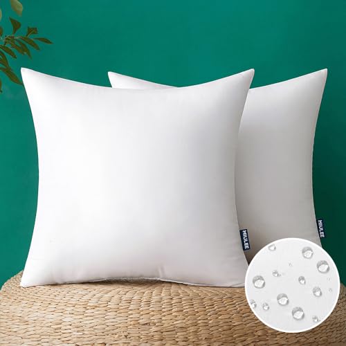 MIULEE 26x26 Waterproof Pillow Inserts (Pack of 2)
