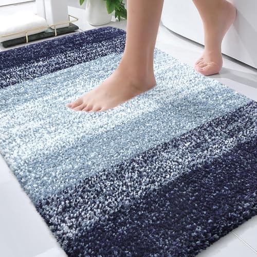 OLANLY Bathroom Rugs Mat 30x20 (Airy Blue)