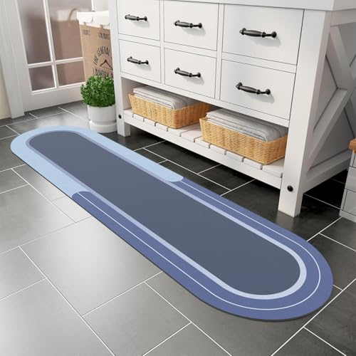MontVoo Bath Mat Runner - Navy