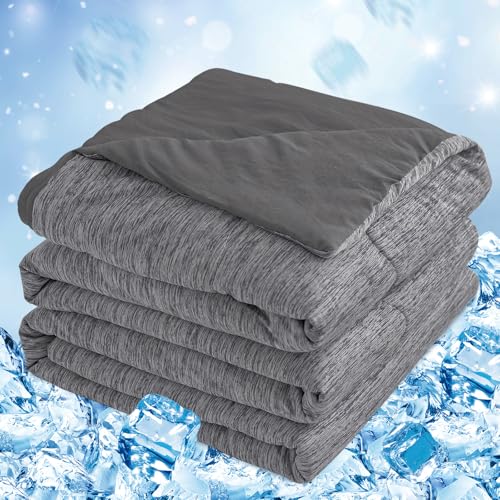 CHOSHOME Cooling Comforter King Size (Dark Grey)