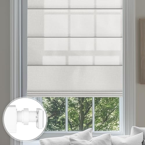 Sulugood No Drill Roman Shade (White)