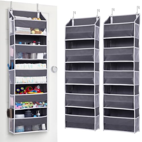 ULG 2 Pack 5-tier Over the Door Organizer Dark Gray