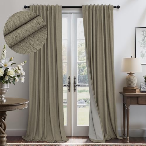 Dark Taupe Neutral Blackout Curtains
