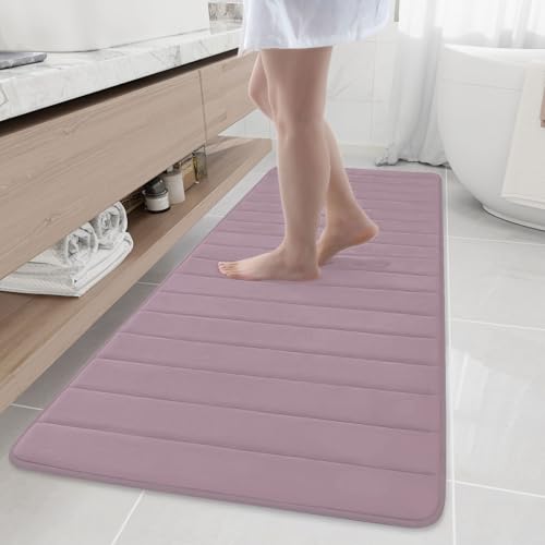 Buganda Memory Foam Bath Mat 70x24 (Mauve)
