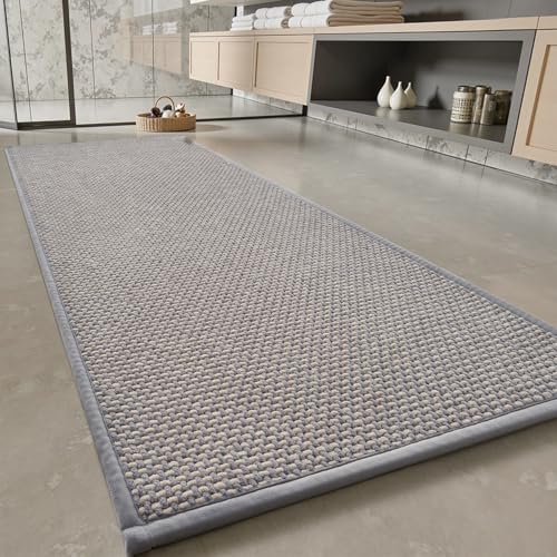 PADOOR Bath Mat Runner (Grey&Beige)