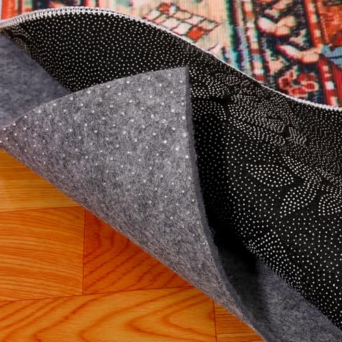 Non Slip Rug Pad, 1/4 Extra Thick Felt Under Rug, 9X12 ft Cushioned Carpet Padding for Area Rugs, Hardwood Floors, Laminate, Tile, Keep Your Rugs Safe and in Place