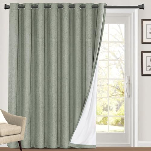 PrinceDeco Extra Wide Patio Door Curtain 100x96