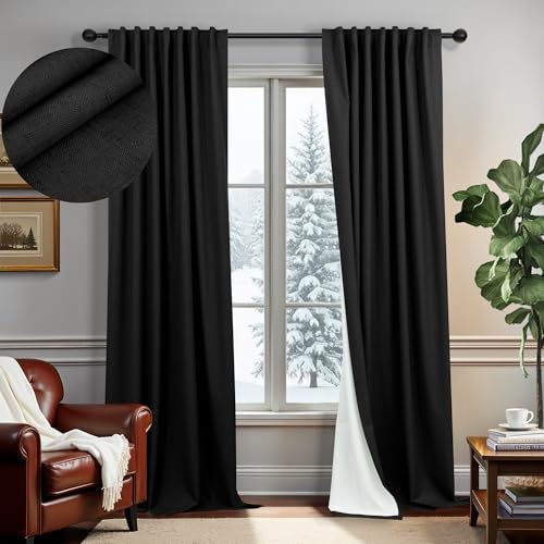DANCURTON 102" Linen Blackout Panels