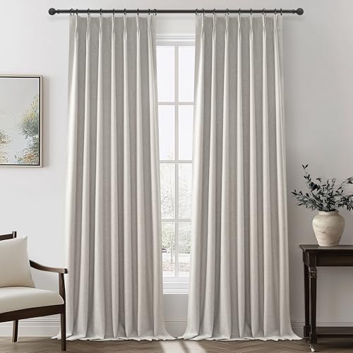 Natural Melange Taupe Blackout Curtains