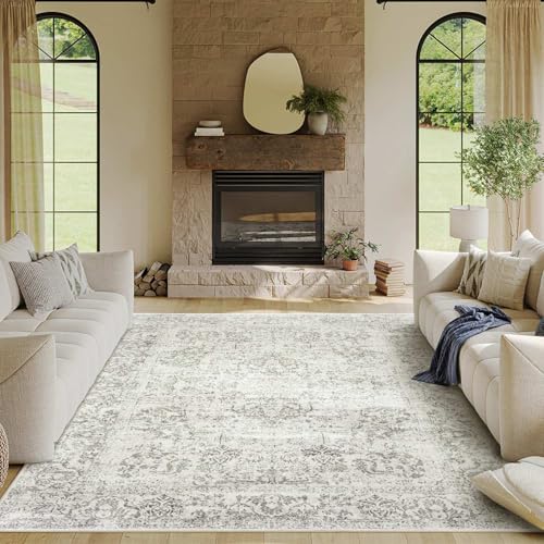 Rugxara 5x7 Light Grey Washable Rug