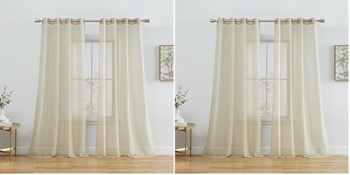 HLC.ME 2 Piece Semi Sheer Voile Panels