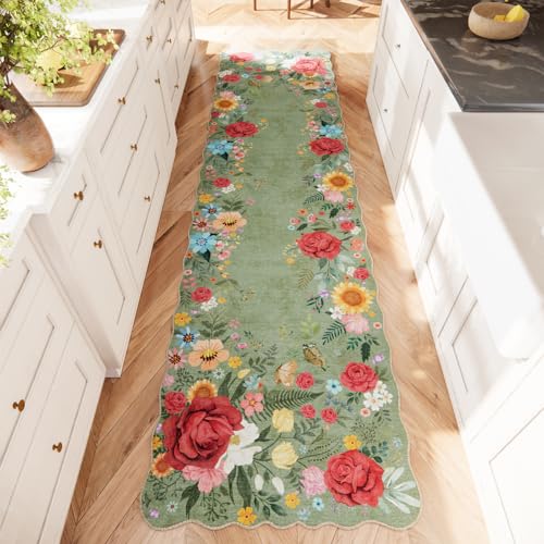 NoiFamo 2'6''x10' Floral Runner