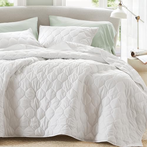 Comfort Spaces King Quilt Set Modern Reversible Ogee Coverlet