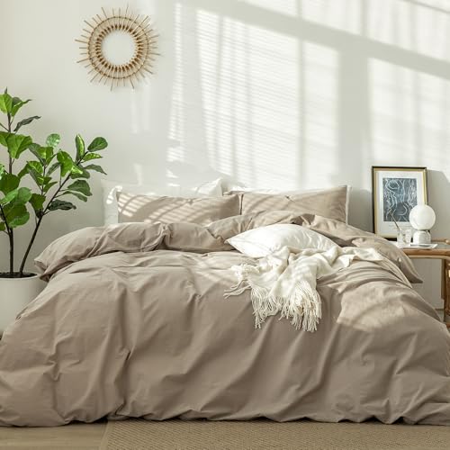 MooMee Washed Cotton Duvet Cover (Light Camel)