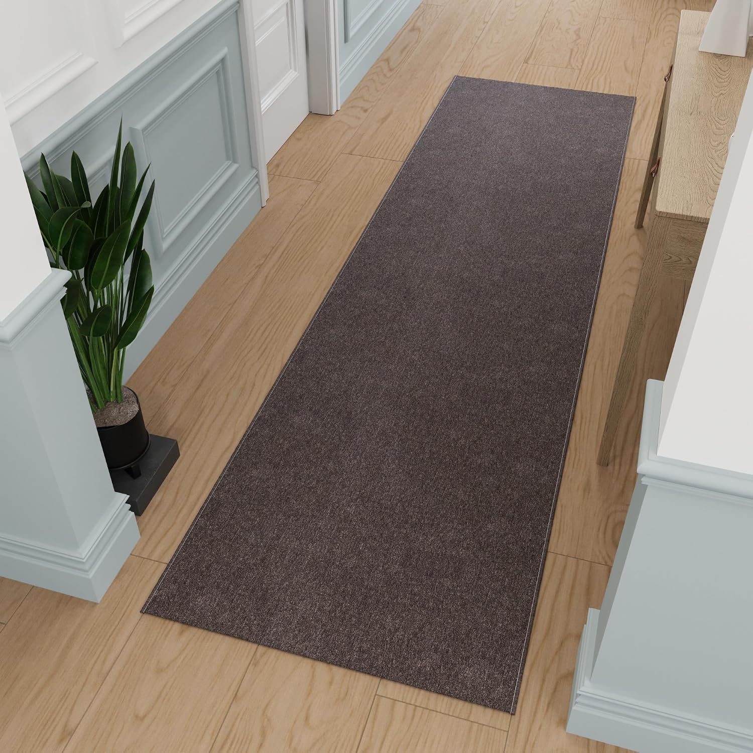 Ottomanson 2' x 11' Ultra-Thin Runner (Brown)