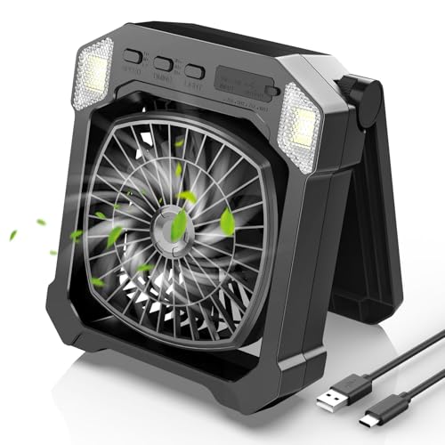 DESHIMAO Solar Camping Fan