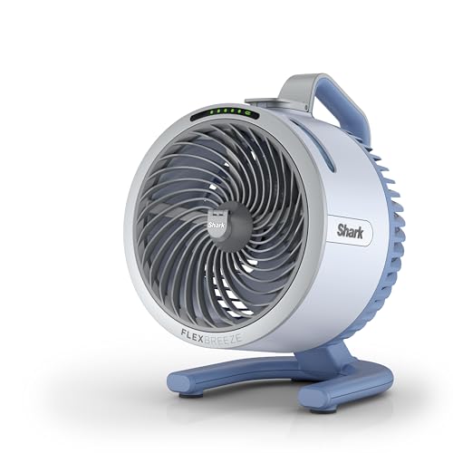 Shark FlexBreeze HydroGo FanUltra-powerful portable fan with indoor + outdoor mist. Corded & cordless, 5 speeds, evaporative misting, Glacier. FA052BL