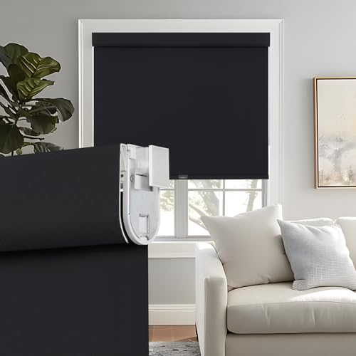 Persilux 24.5" Black 100% Blackout Roller Shade