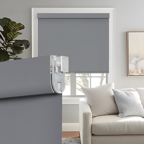 Persilux 22.5" Grey 100% Blackout Roller Shade