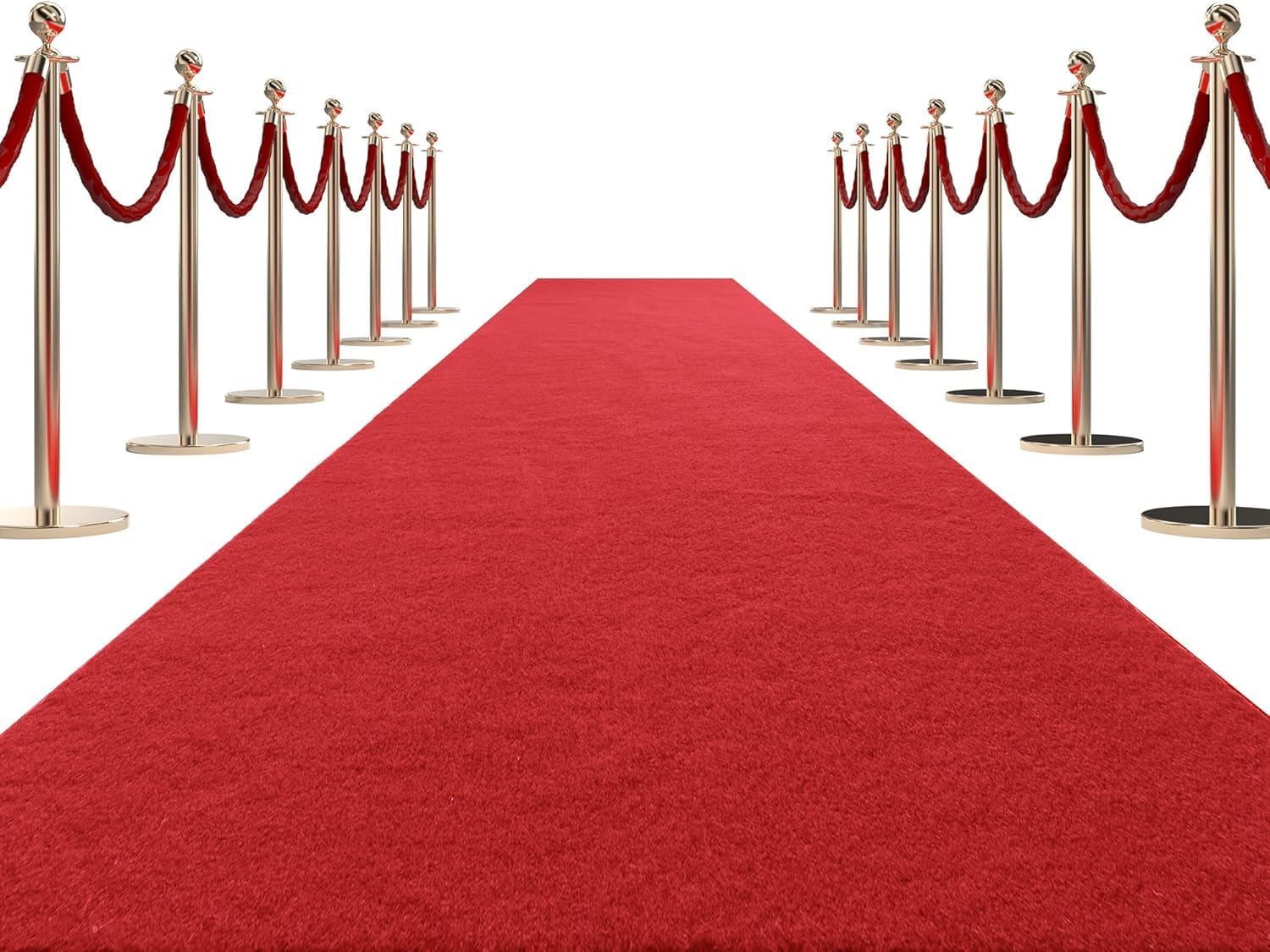 HOMBYS 450 GSM Extra Thick 4x10 ft Red Carpet Runner for Partys & Events, Heavy-Duty Felt Aisle Runway Rug for Steps, Prom Proposal & Wedding Ceremony Decorations, Hollywood Oscars for VIP Awards