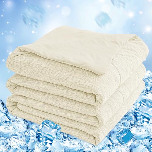 CHOSHOME Cooling Comforter King Size (Beige)