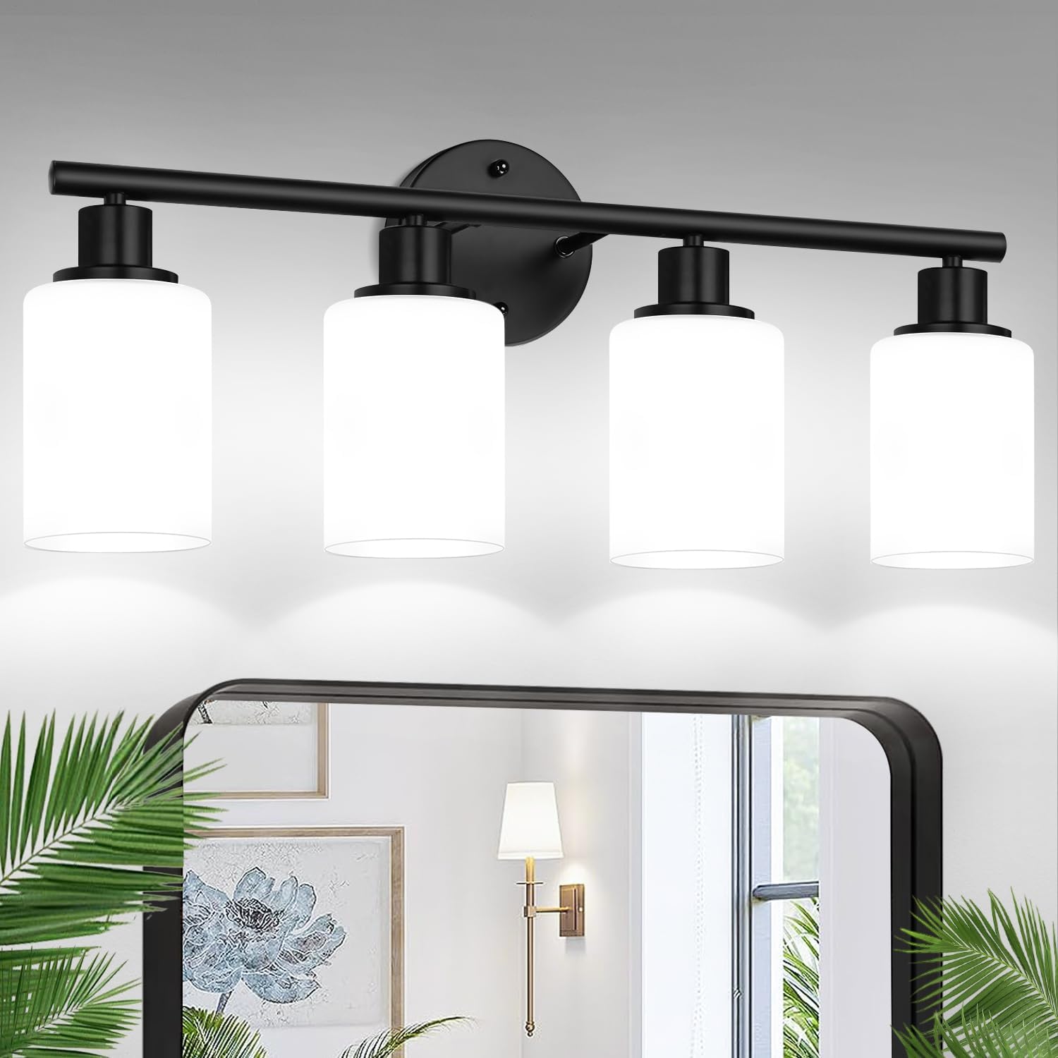 Zarbitta Black 4-Light Premium Vanity