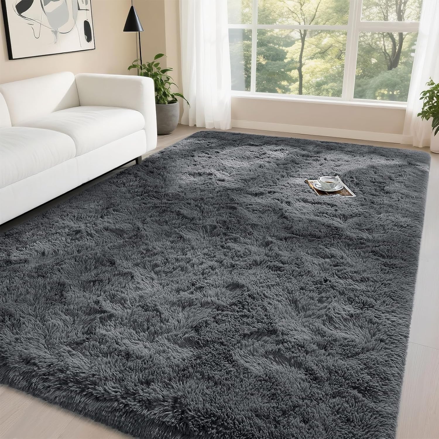 DweIke Fluffy Dark Grey