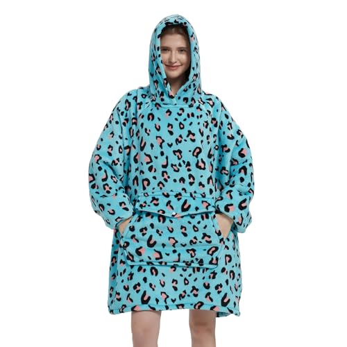 Krifey Wearable Blanket Hoodie, Oversized Sherpa Hooded as Birthday Gifts for Mom Women Girlfriend Men, Cozy Sweatshirt with Giant Pocket