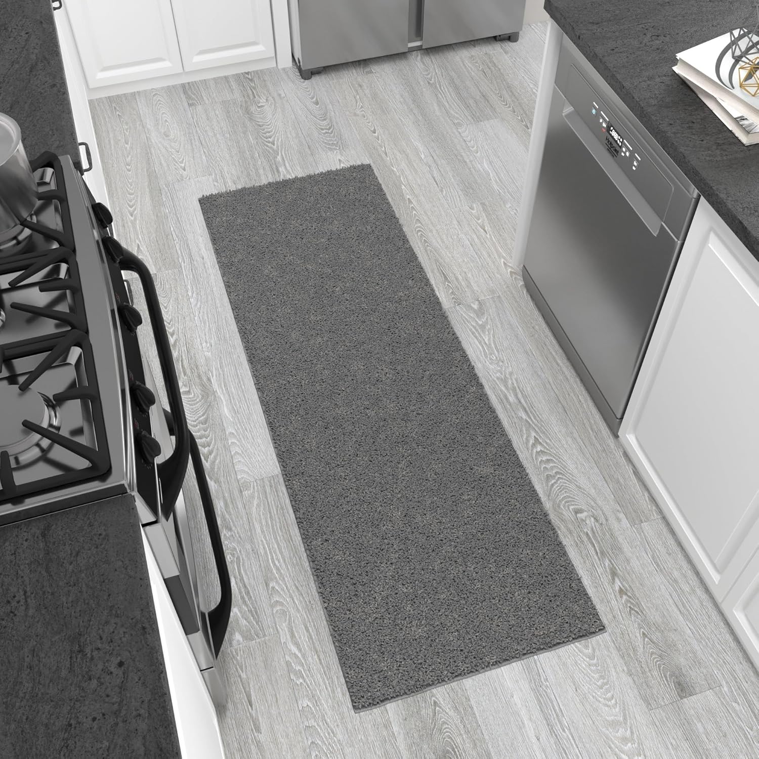 Ottomanson 3' x 8' Shaggy Runner Rug