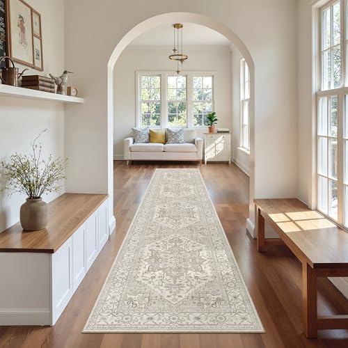 Madane Runner Rugs for Hallway 2x10 (Beige/Brown)