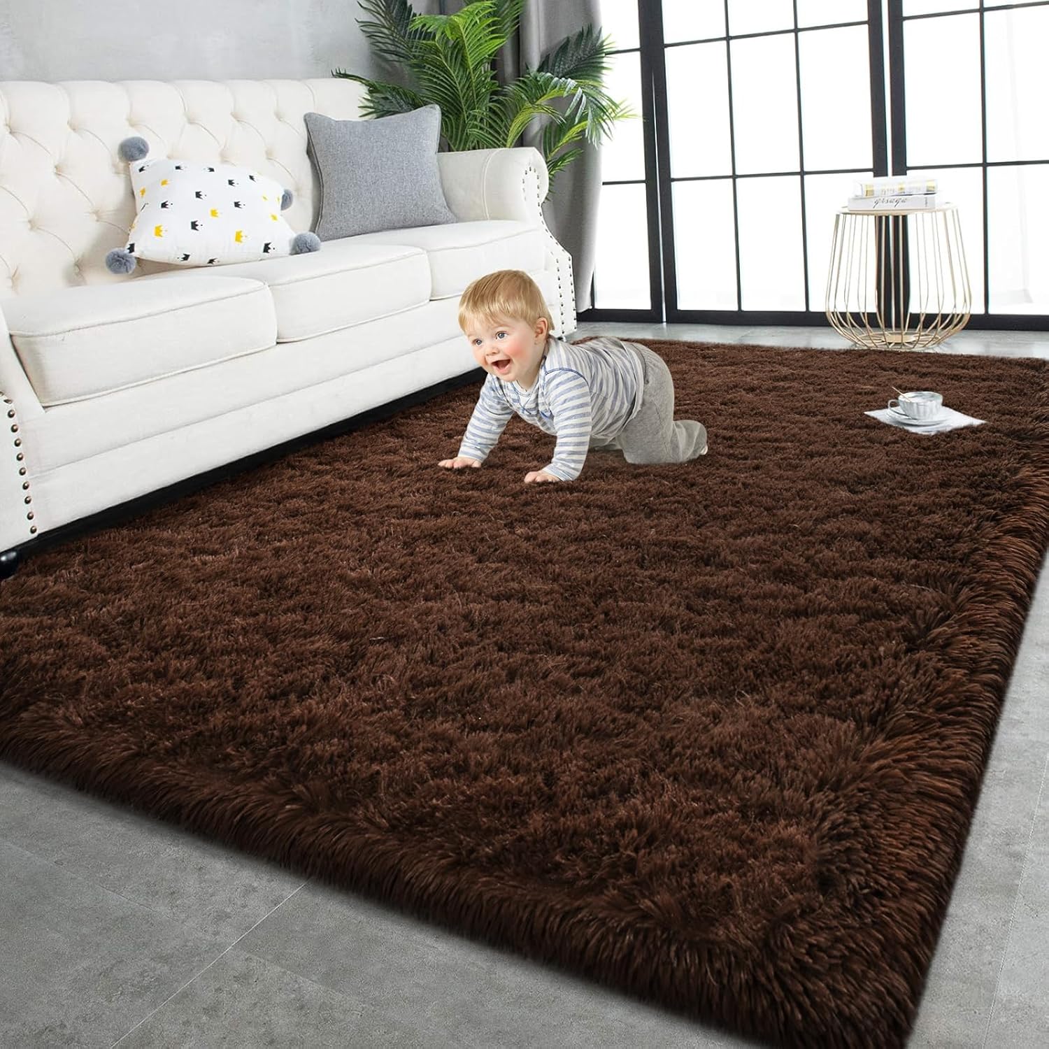 TWINNIS Super Soft Shaggy Rugs 6x9