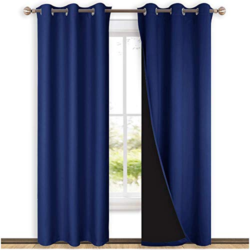 NICETOWN Royal Blue 100% Blackout Curtains