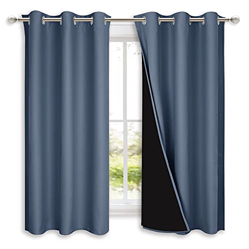 NICETOWN Stone Blue Blackout Curtains