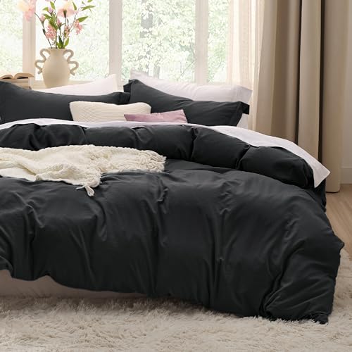 Bedsure Black Oversized King Duvet Cover