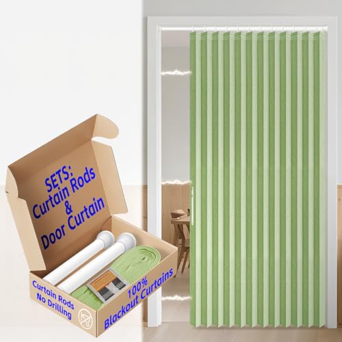 AJAZZ 100% Blackout Door Curtain