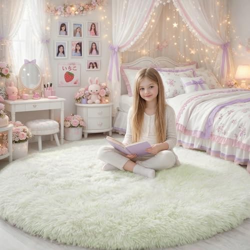 Amdrebio Ivory White Round 6Ft